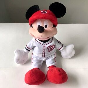 Disney Mickey Mouse Washington Nationals Baseball MLB 17” Plush 2013 Rare